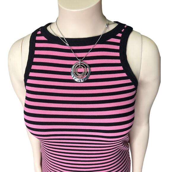 Torrid Maxi Form Fitting Dress Size 1X in Pink and Black - Picture 4 of 9